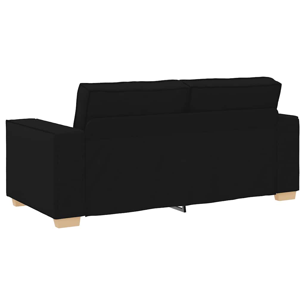 Canapé 2 places Noir 140 cm Tissu - XIOS