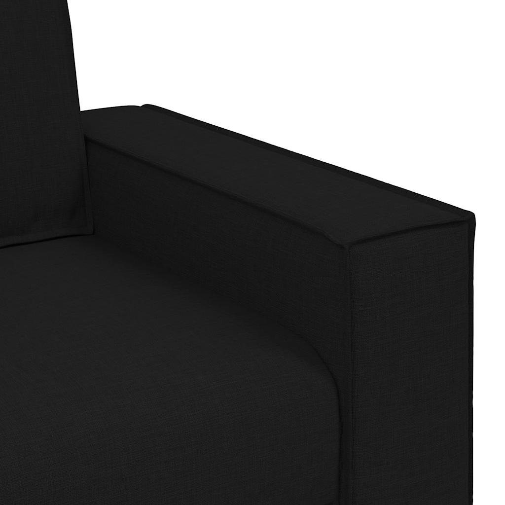 Canapé 2 places Noir 140 cm Tissu - XIOS
