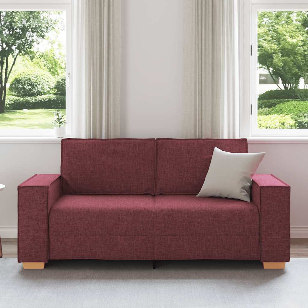 Canapé 2 places Rouge vin 140 cm Tissu - XIOS