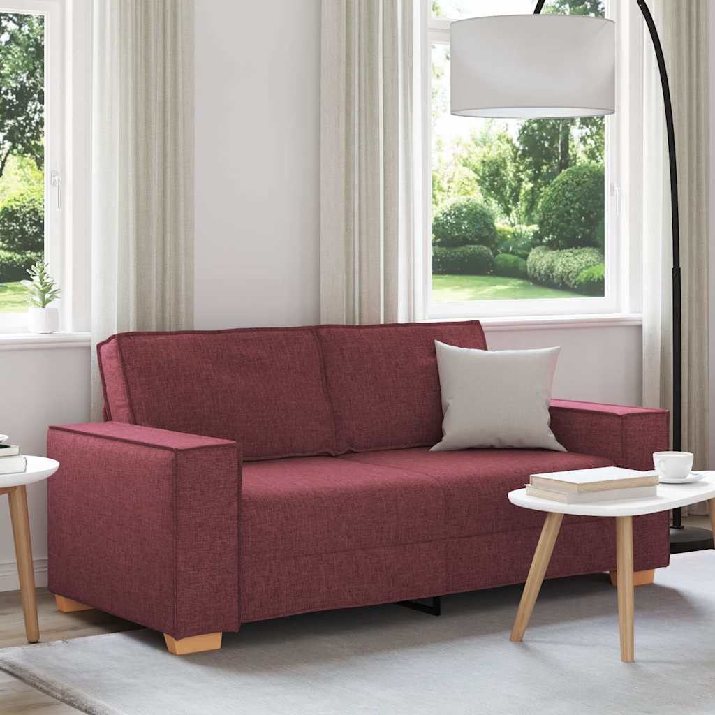Canapé 2 places Rouge vin 140 cm Tissu - XIOS