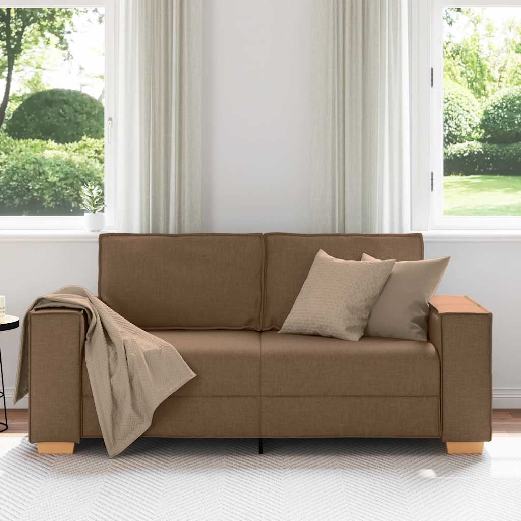 Canapé 2 places Marron 140 cm Tissu - XIOS