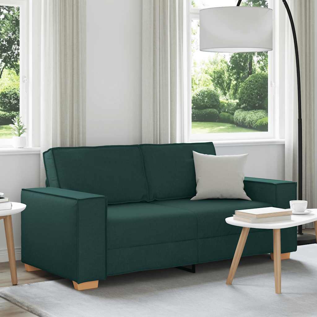 Canapé 2 places Vert foncé 140 cm Tissu - XIOS