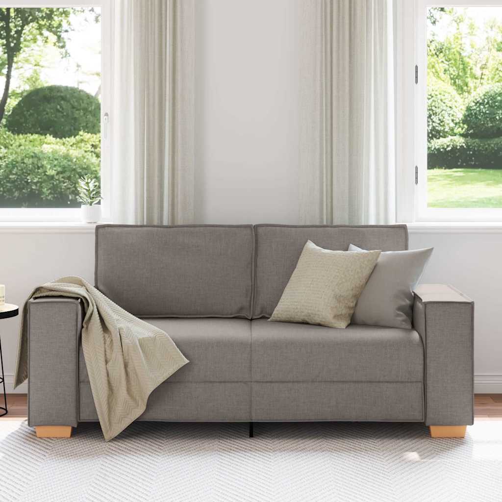 Canapé 2 places Taupe 140 cm Tissu - XIOS