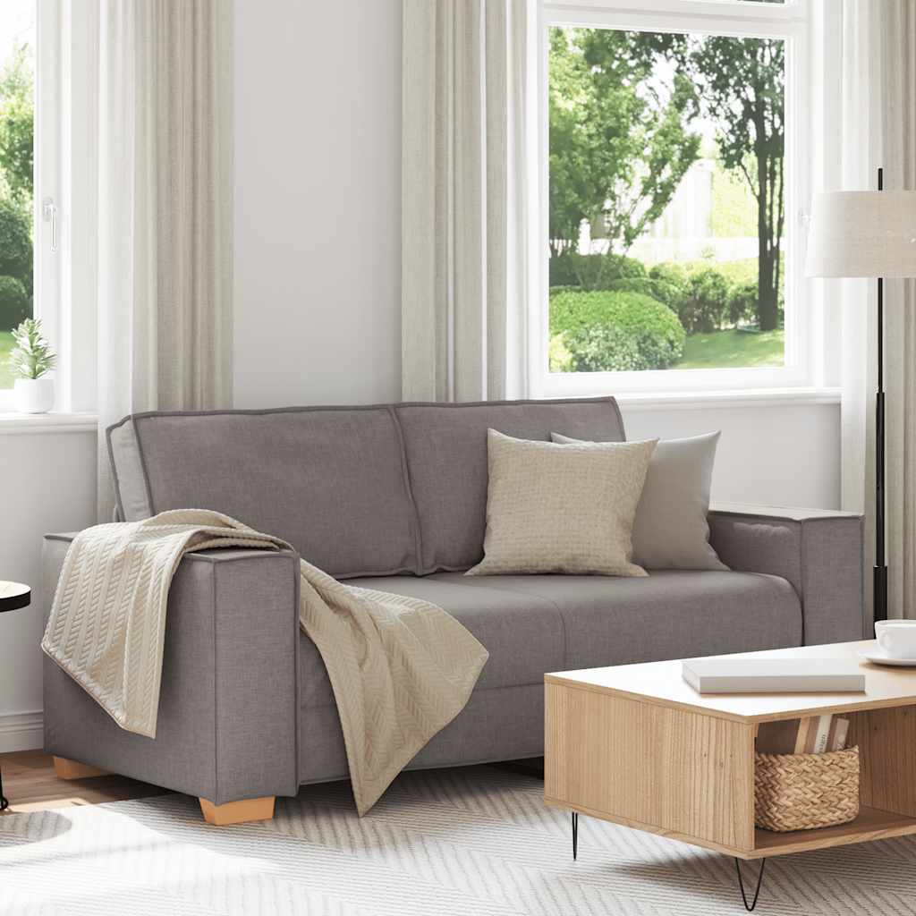 Canapé 2 places Taupe 140 cm Tissu - XIOS