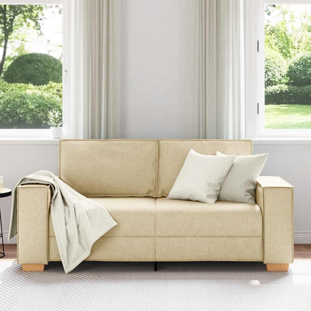 Canapé 2 places Crème 140 cm Tissu - XIOS