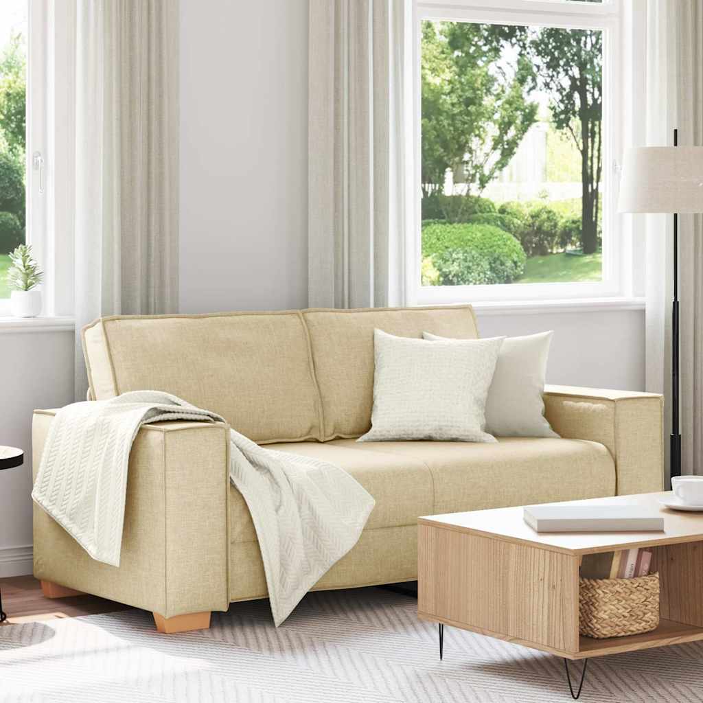Canapé 2 places Crème 140 cm Tissu - XIOS