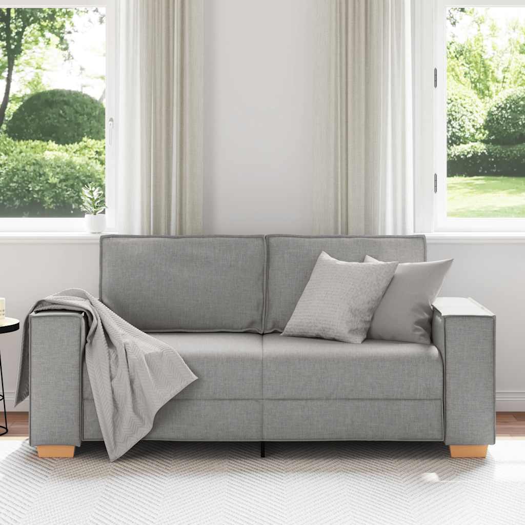 Canapé 2 places Gris nuage 140 cm Tissu - XIOS