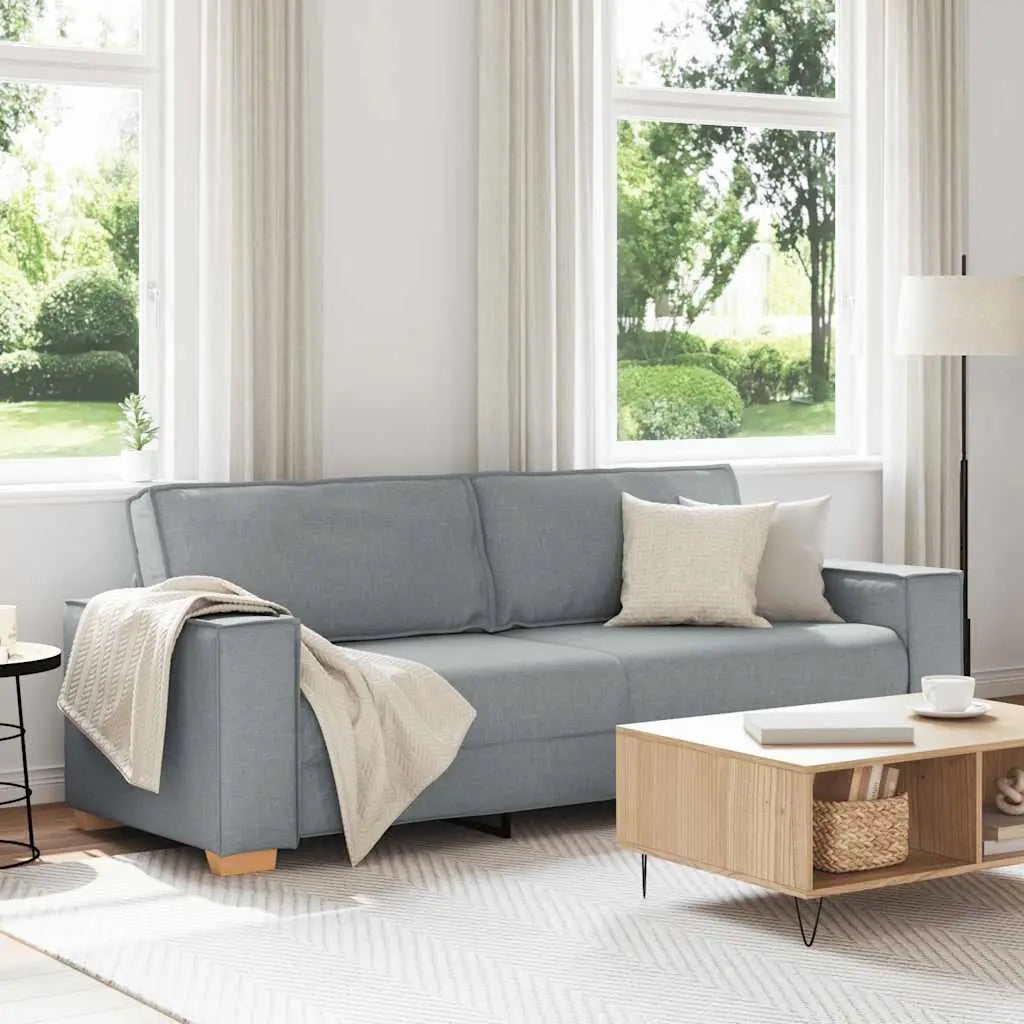 Canapé 3 places Gris clair 220x78x84 cm Tissu - XIOS