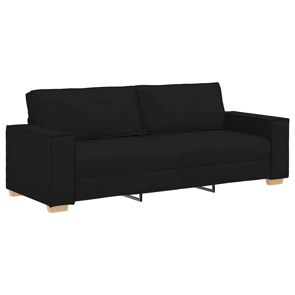 Canapé 3 places Noir 180 cm Tissu - XIOS