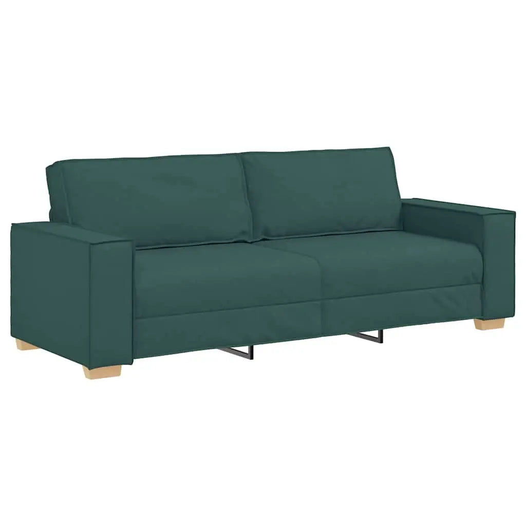 Sofa 3 places Vert foncé 220 cm tissu - XIOS