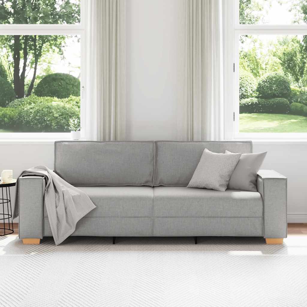 Canapé 3 places Gris nuage 180 cm Tissu - XIOS