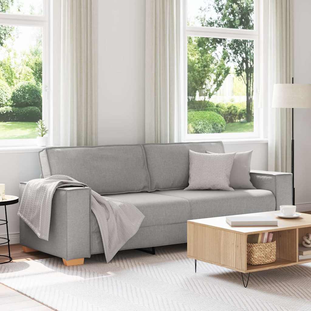 Canapé 3 places Gris nuage 180 cm Tissu - XIOS