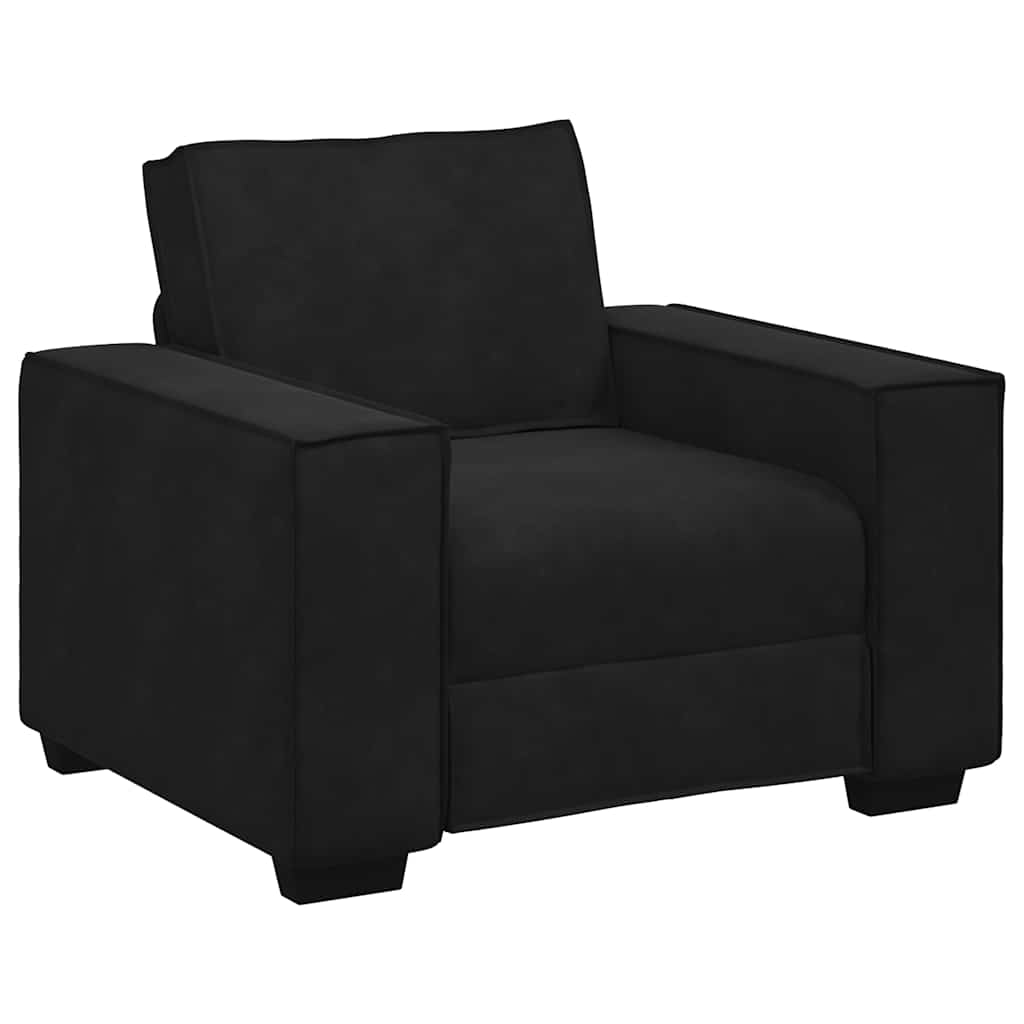 Fauteuil noir 60 cm velours - XIOS