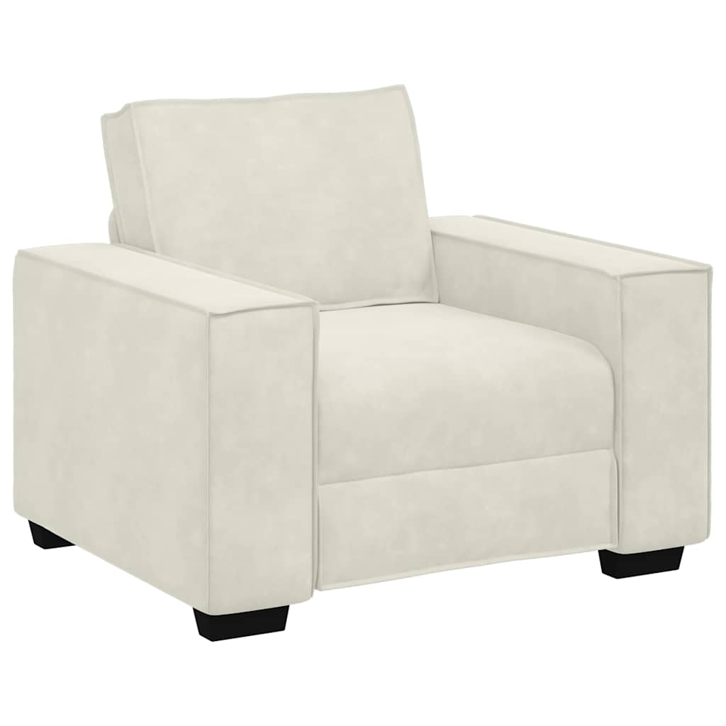 Fauteuil/canapé crème 100x78x84 cm velours - XIOS