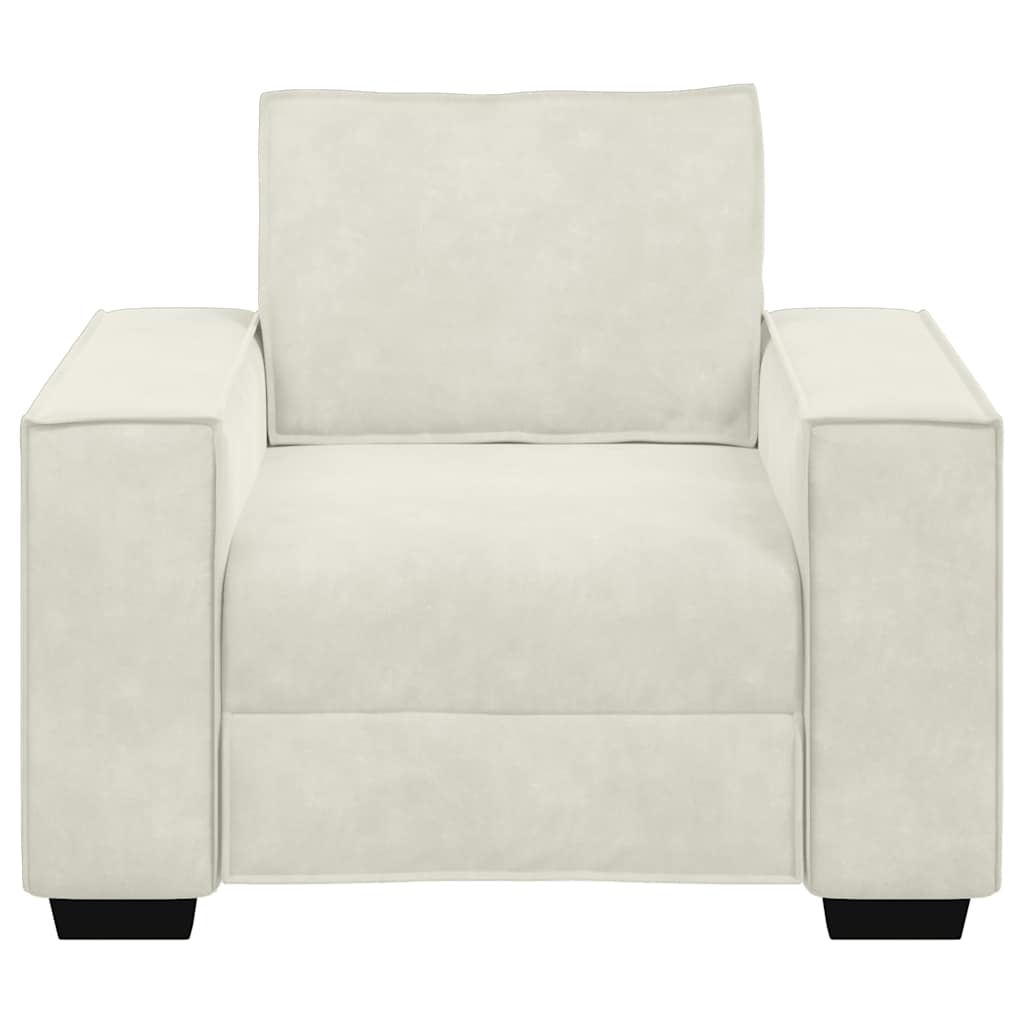 Fauteuil/canapé crème 100x78x84 cm velours - XIOS