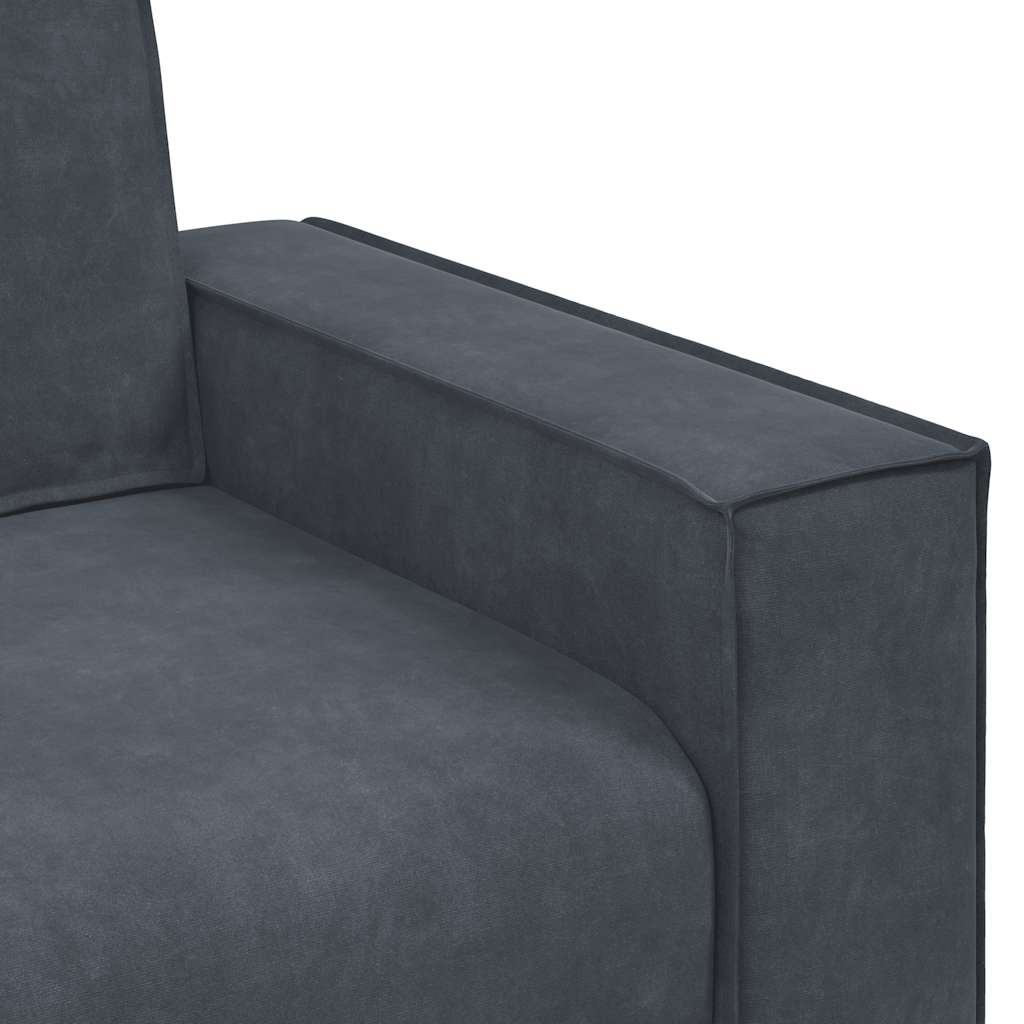 Canapé à 2 places Gris foncé 120 cm Velours - XIOS