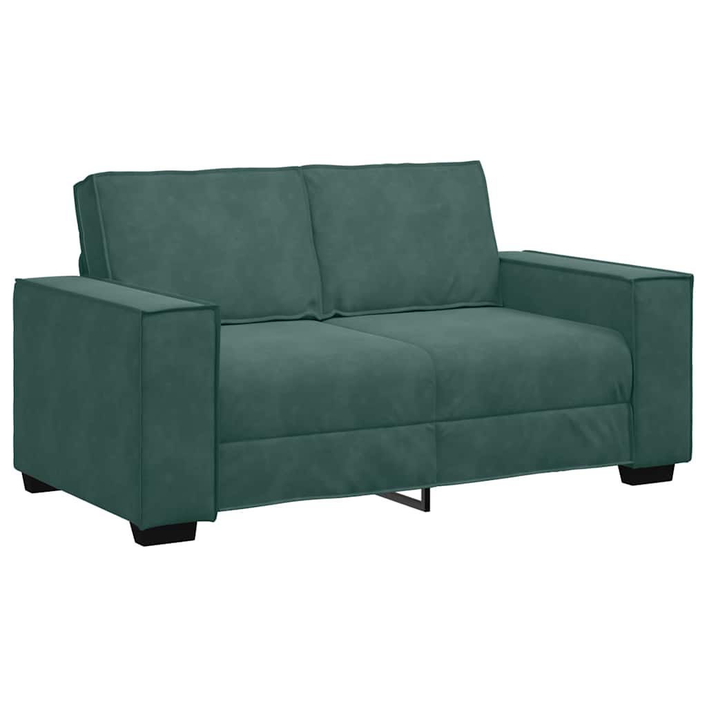 Canapé à 2 places Vert foncé 120 cm Velours - XIOS