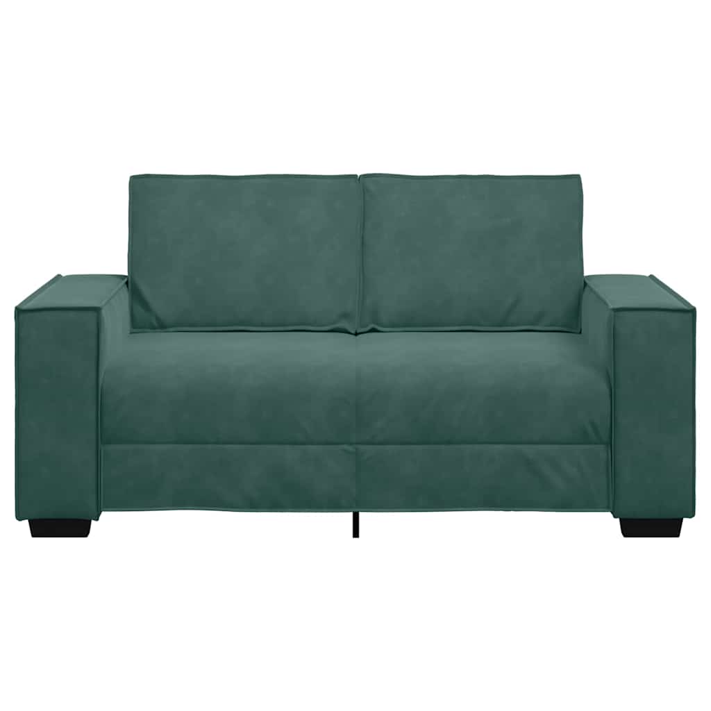 Canapé à 2 places Vert foncé 120 cm Velours - XIOS