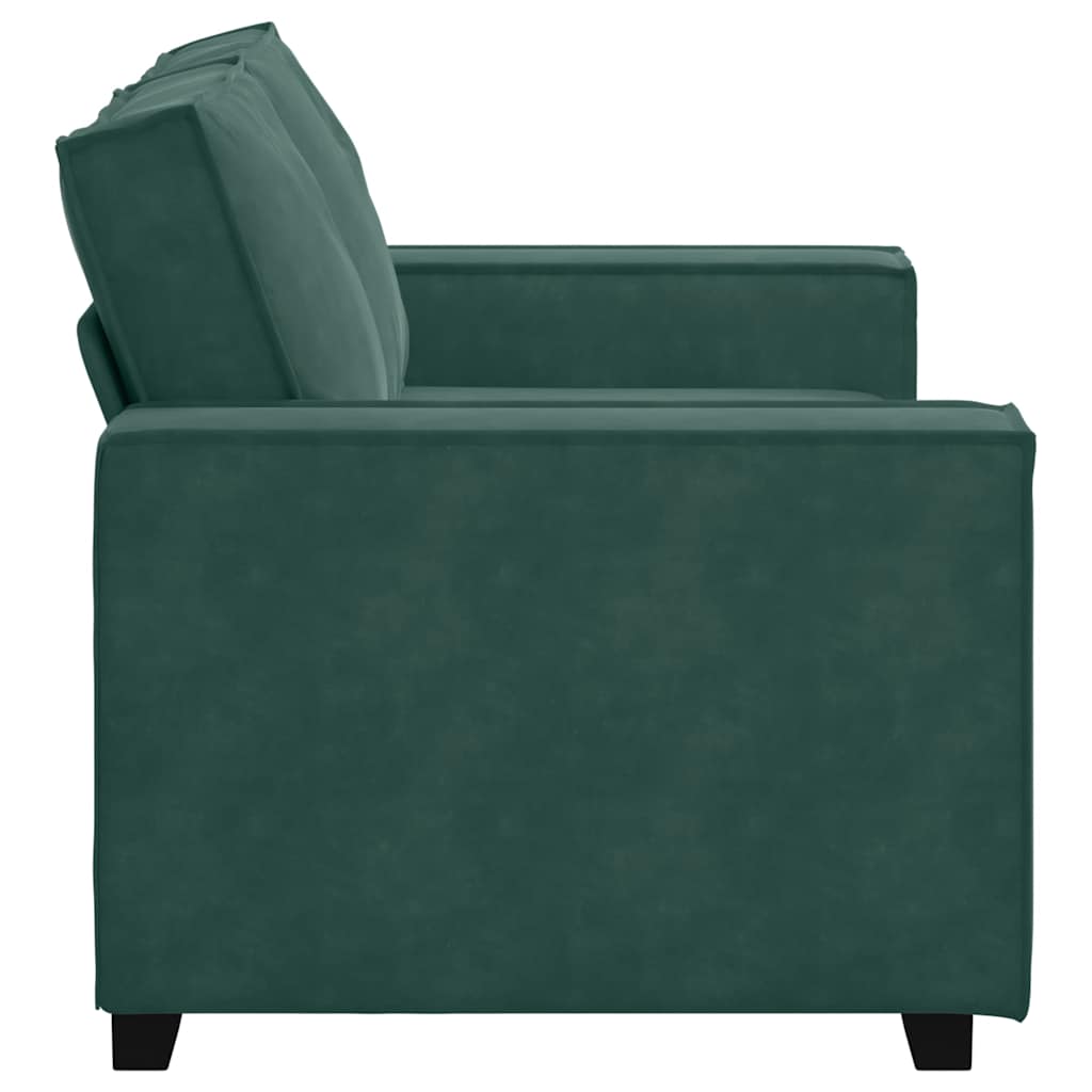 Canapé à 2 places Vert foncé 120 cm Velours - XIOS
