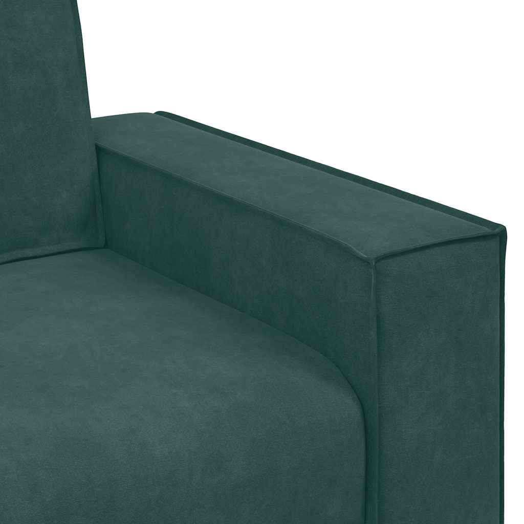 Canapé à 2 places Vert foncé 120 cm Velours - XIOS