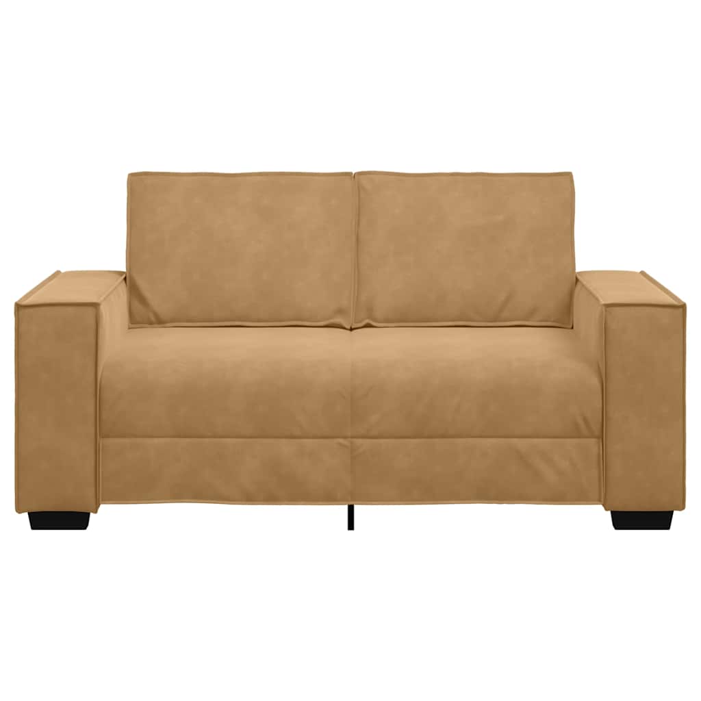 Canapé à 2 places Marron 120 cm Velours - XIOS