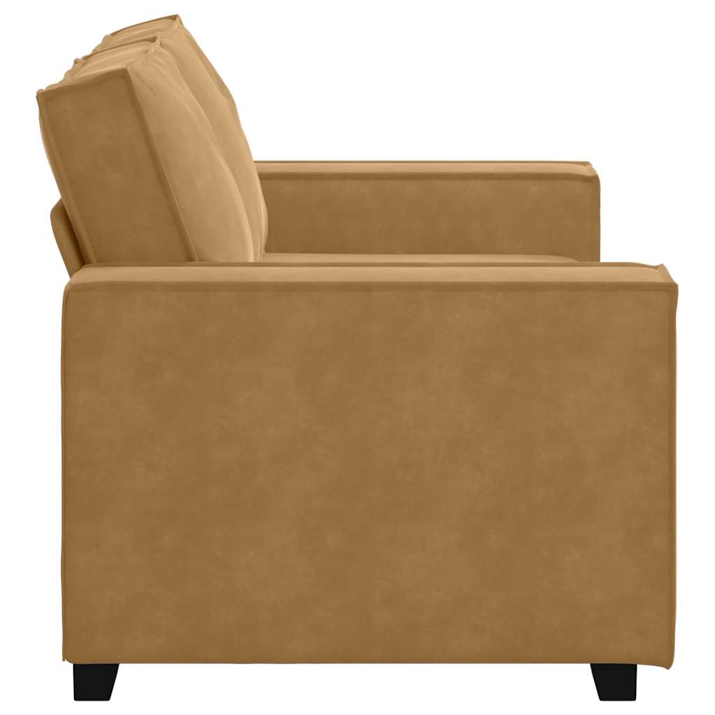 Canapé à 2 places Marron 120 cm Velours - XIOS