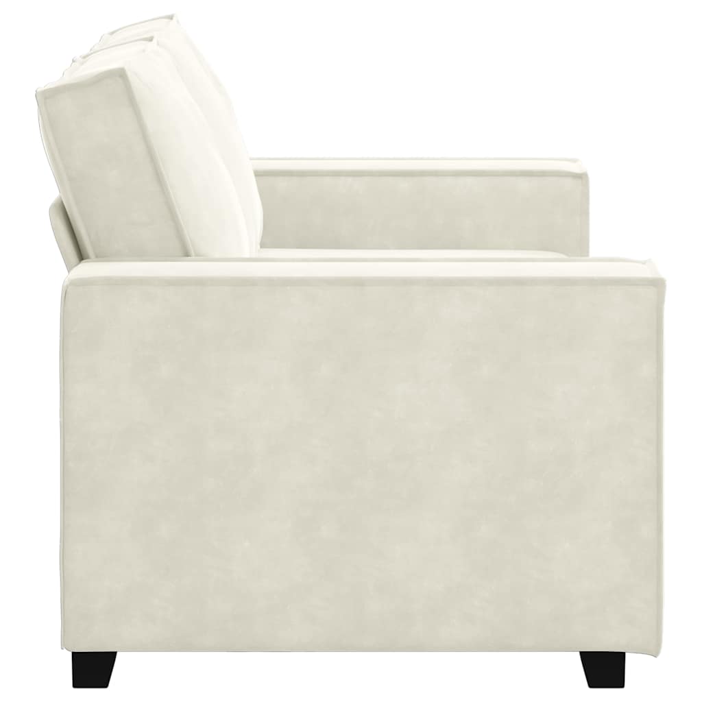 Canapé à 2 places Crème 120 cm Velours - XIOS