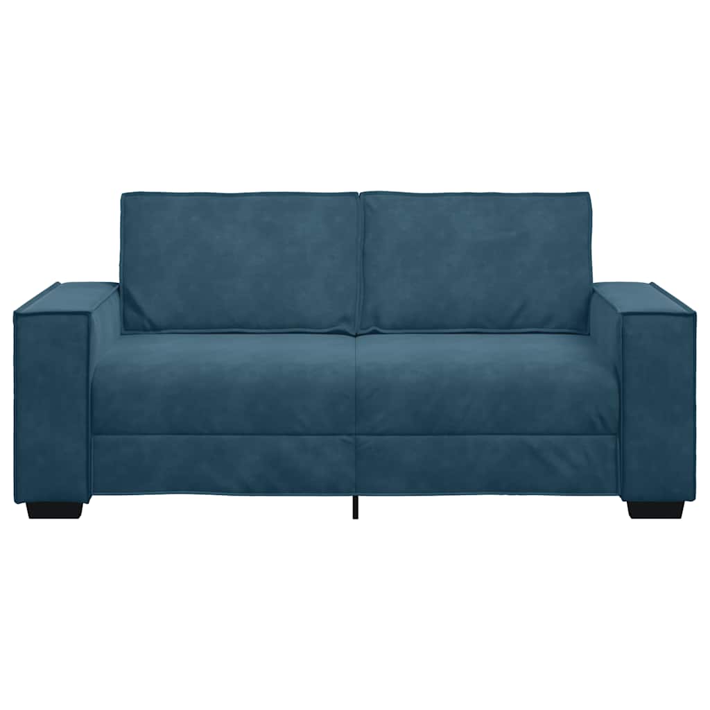 Canapé 2 places bleu velours 180x78x84 cm - XIOS