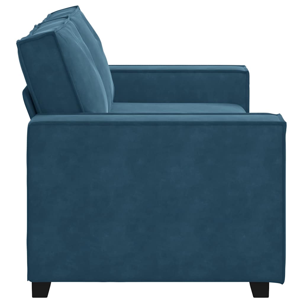 Canapé 2 places bleu velours 180x78x84 cm - XIOS