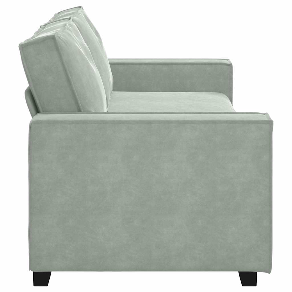Canapé à 3 places Gris clair 180 cm Velours - XIOS