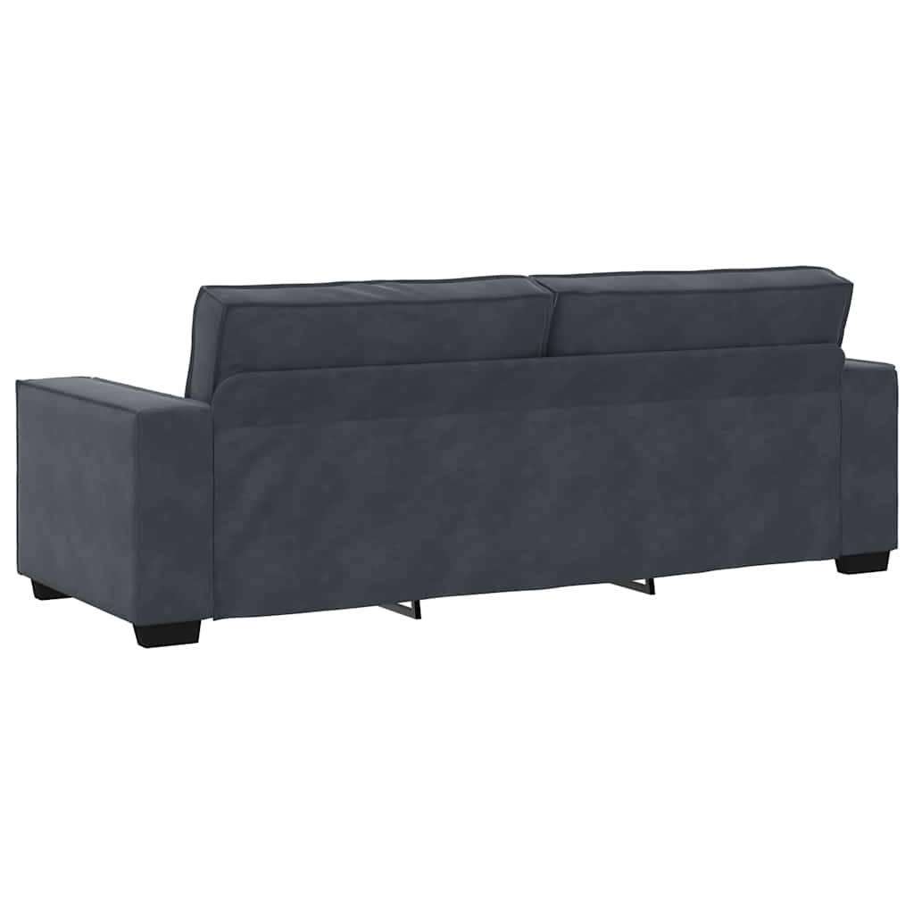 Canapé à 3 places Gris foncé 180 cm Velours - XIOS
