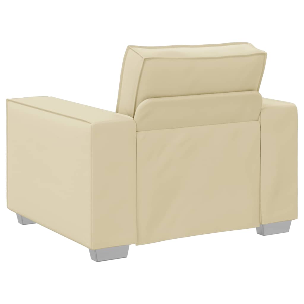 Fauteuil Sofa 59 cm avec coussin Crème Faux cuir - XIOS