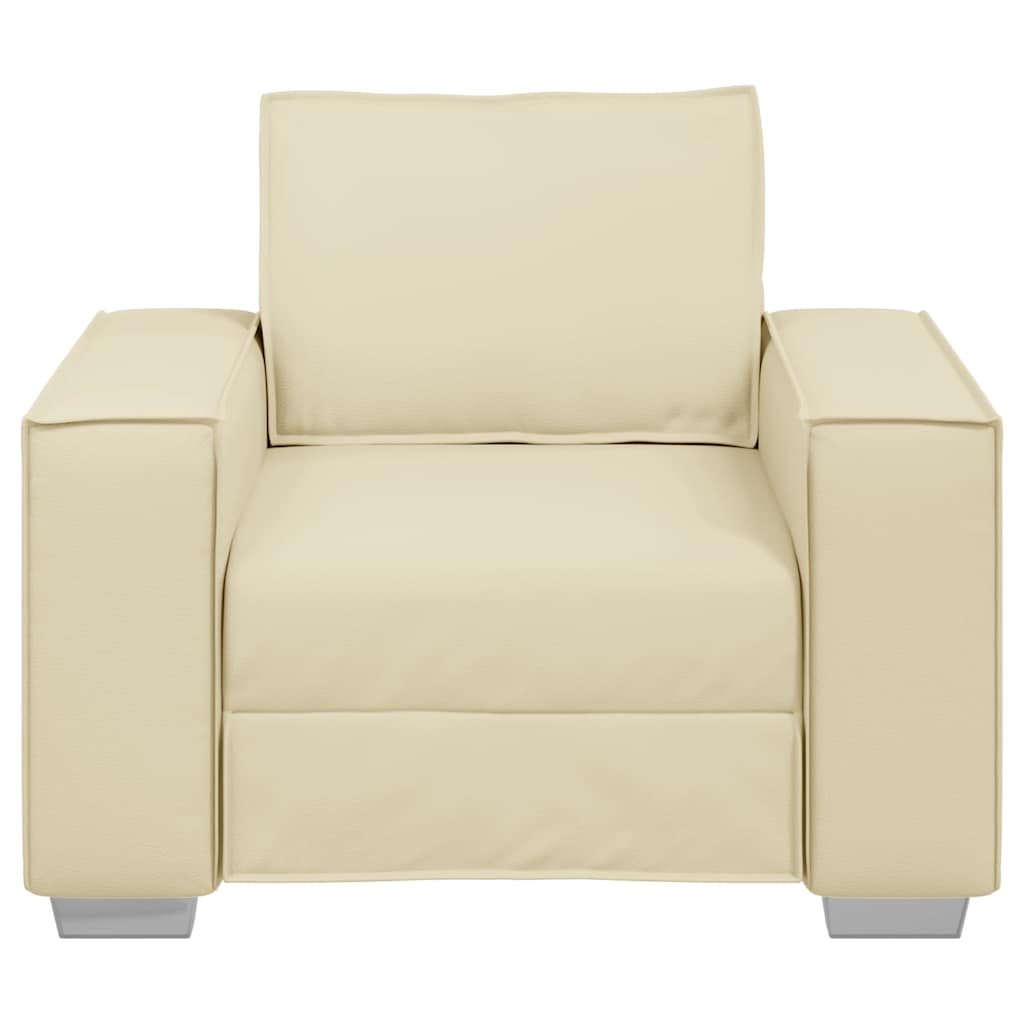 Fauteuil Sofa 59 cm avec coussin Crème Faux cuir - XIOS
