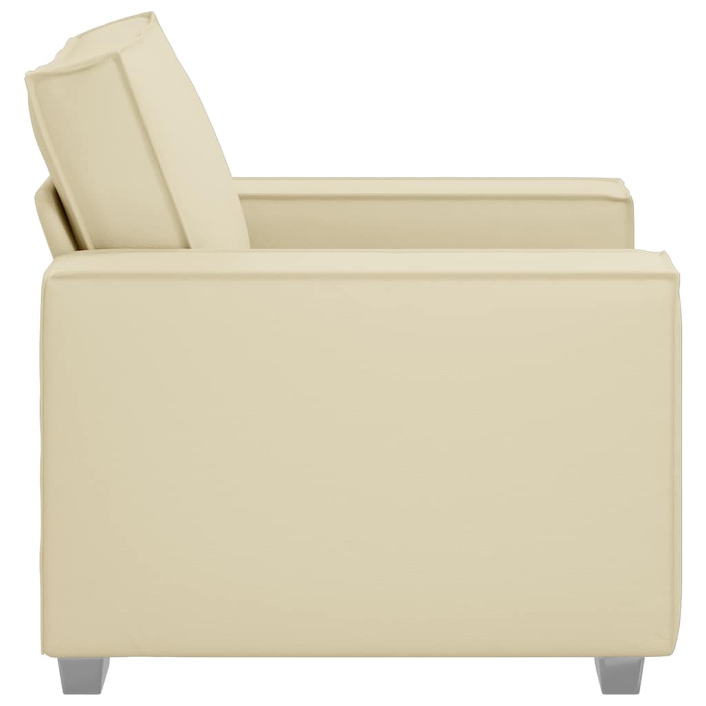 Fauteuil Sofa 59 cm avec coussin Crème Faux cuir - XIOS