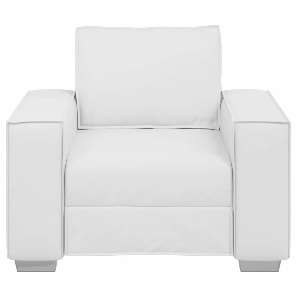 Fauteuil Blanc 100 cm Simili cuir