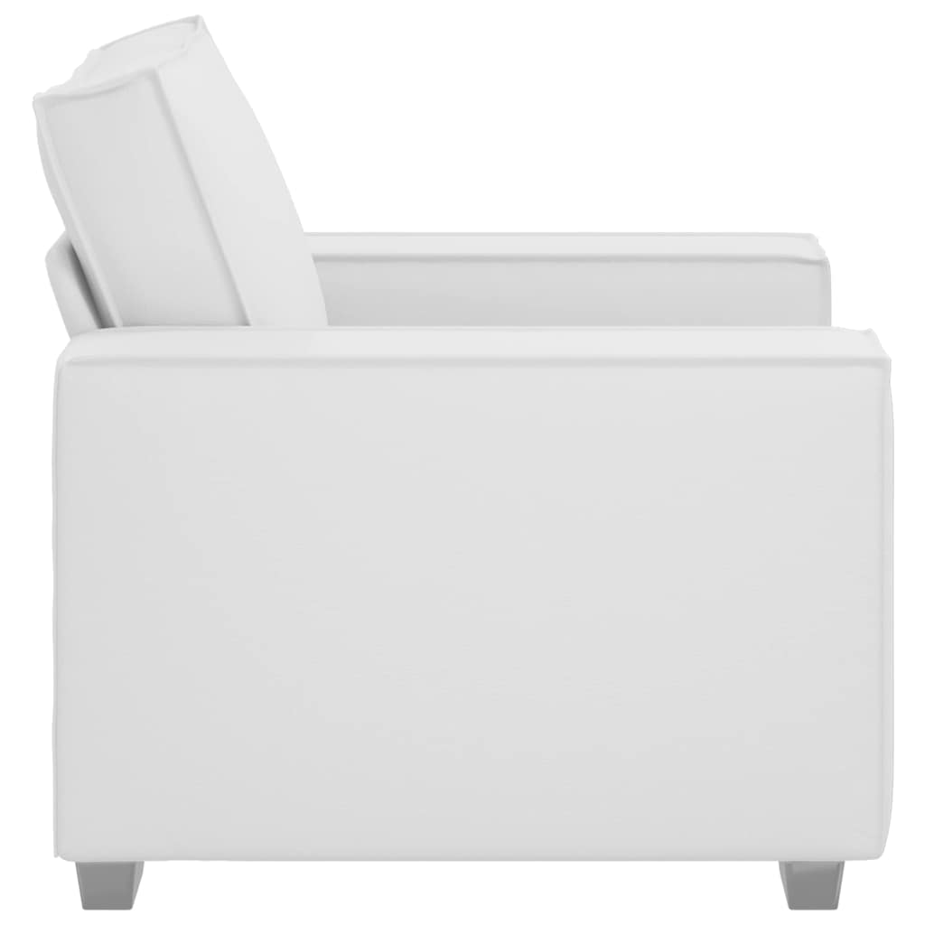 Fauteuil Blanc 100 cm Simili cuir