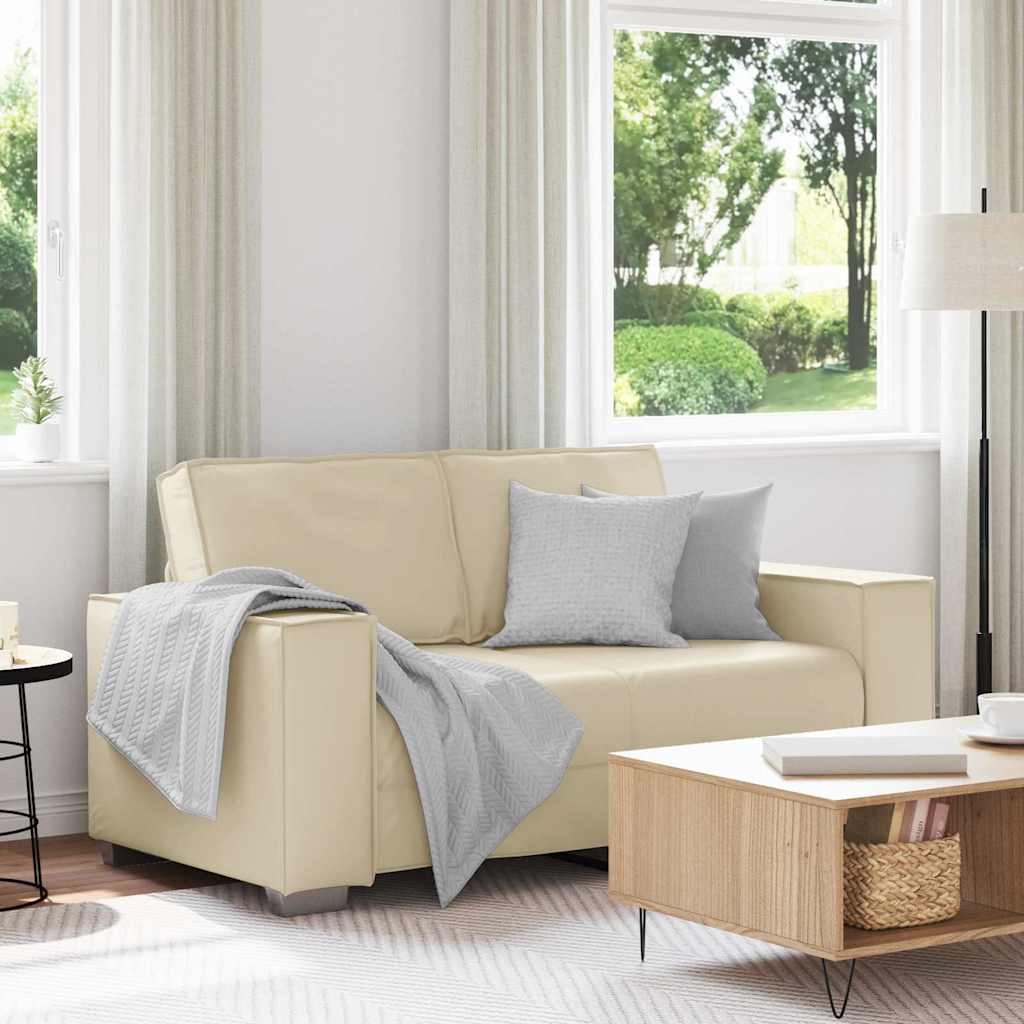 Fauteuil canapé Crème 160 x 78 x 84 cm Cuir artificiel - XIOS