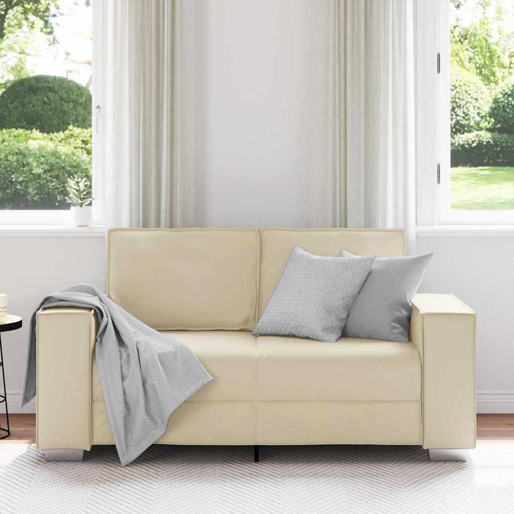 Fauteuil canapé Crème 160 x 78 x 84 cm Cuir artificiel - XIOS