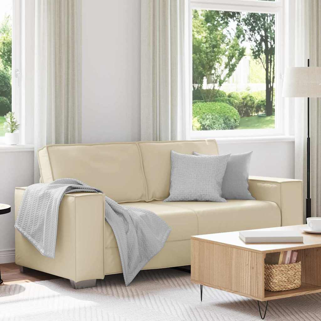 Fauteuil canapé Crème 180 x 78 x 84 cm Cuir artificiel - XIOS