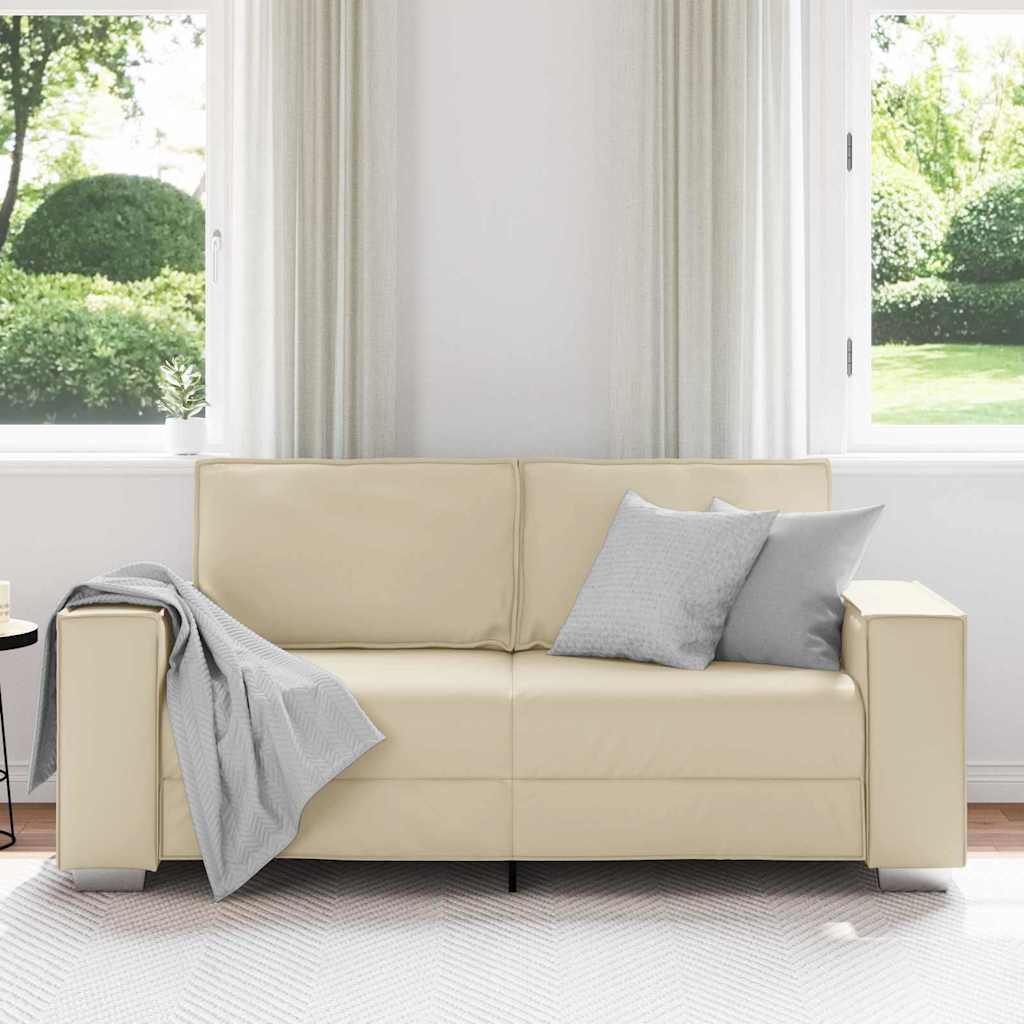 Fauteuil canapé Crème 180 x 78 x 84 cm Cuir artificiel - XIOS