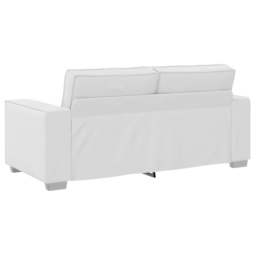 Canapé deux places Blanc 180 cm Simili cuir