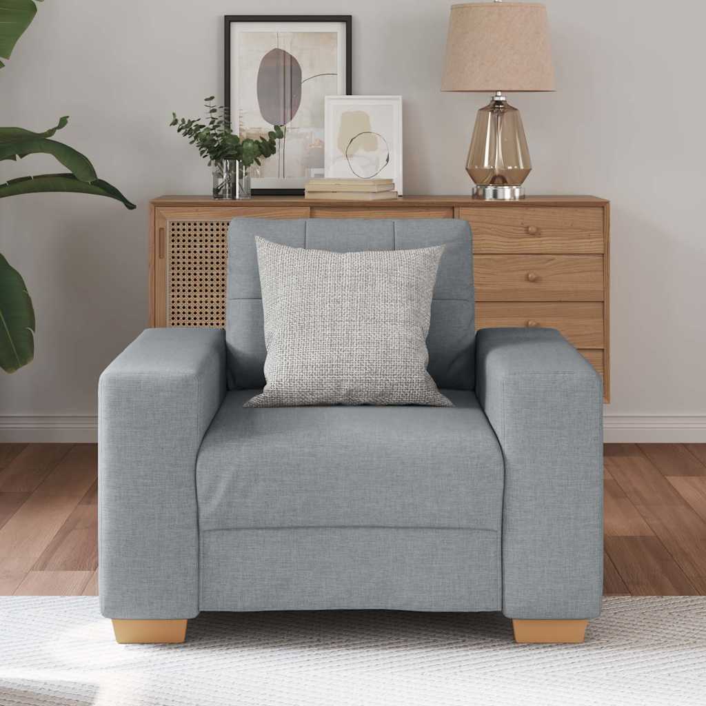 Fauteuil Gris clair 60 cm Tissu - XIOS