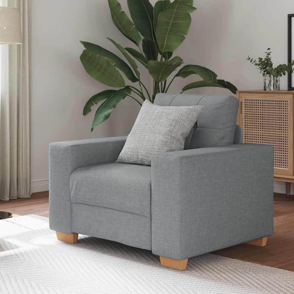 Fauteuil Gris clair 60 cm Tissu - XIOS