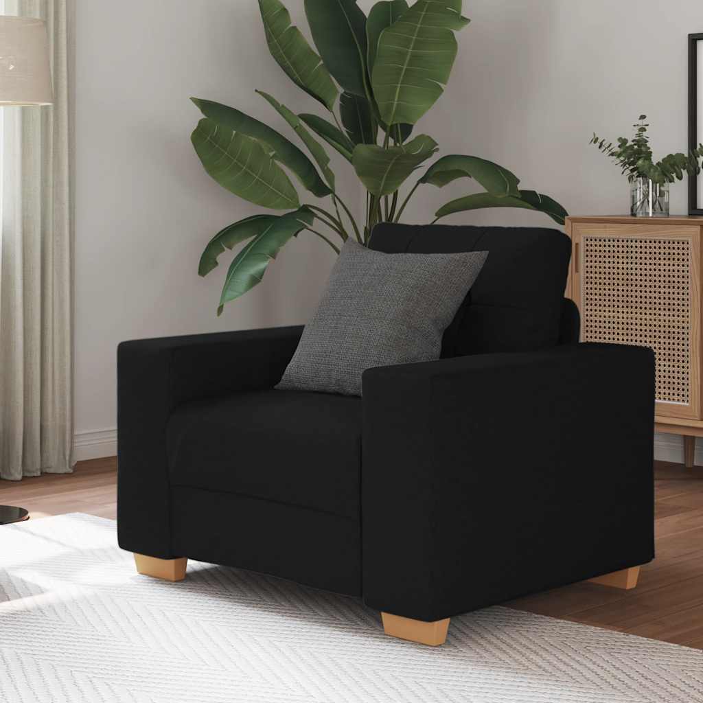 Fauteuil Noir 60 cm Tissu - XIOS