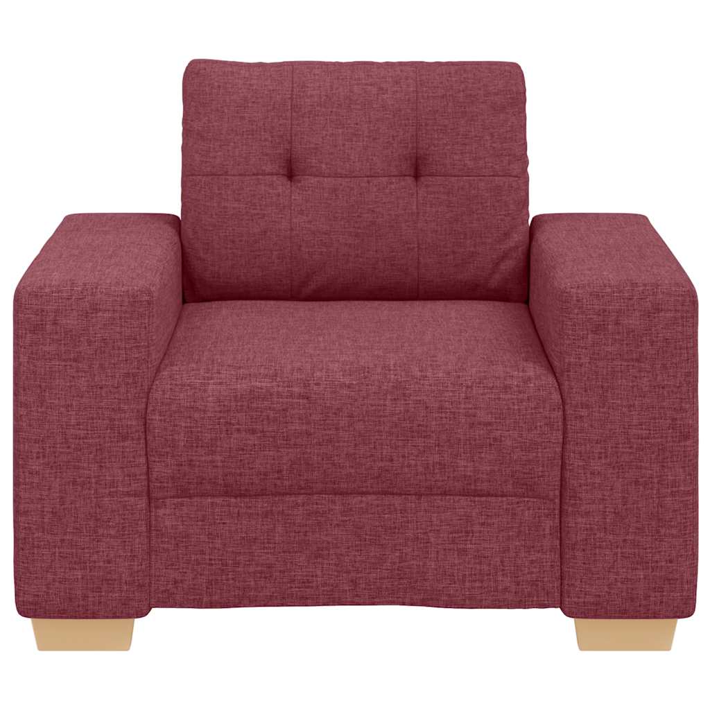 Canapé/Fauteuil rouge vin 100x78x80 cm tissu - XIOS