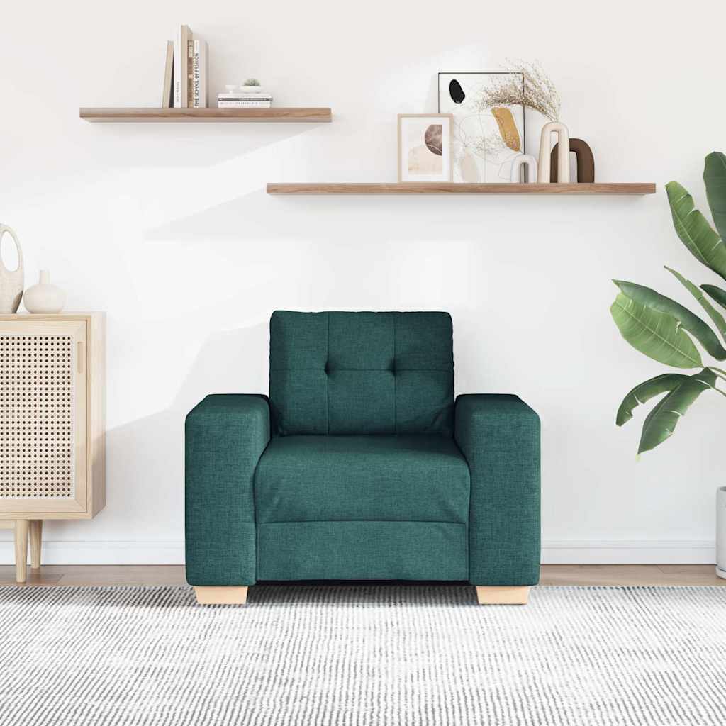 Canapé/Fauteuil vert foncé 100x78x80 cm en tissu - XIOS