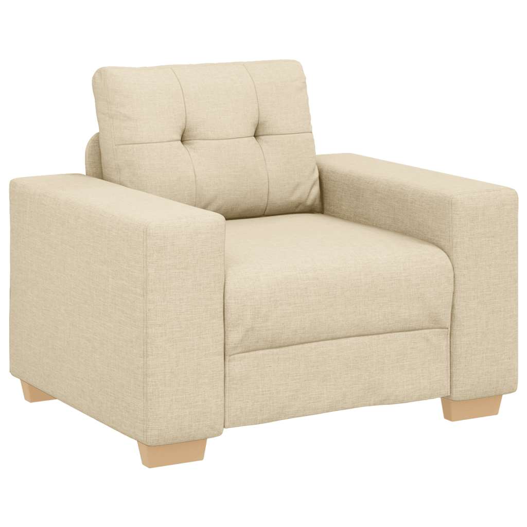 Canapé-fauteuil crème 100x78x80 cm tissu - XIOS