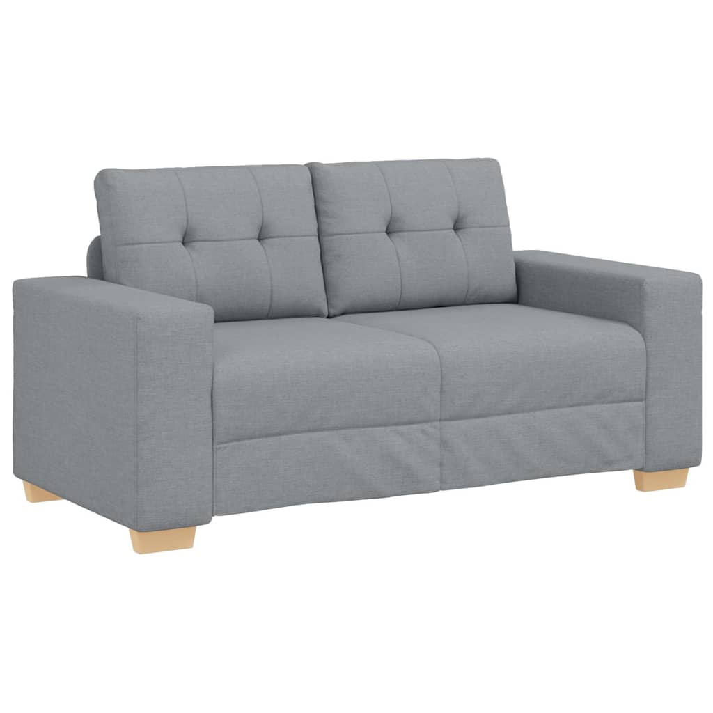 Canapé causeuse gris clair 120 cm tissu - XIOS