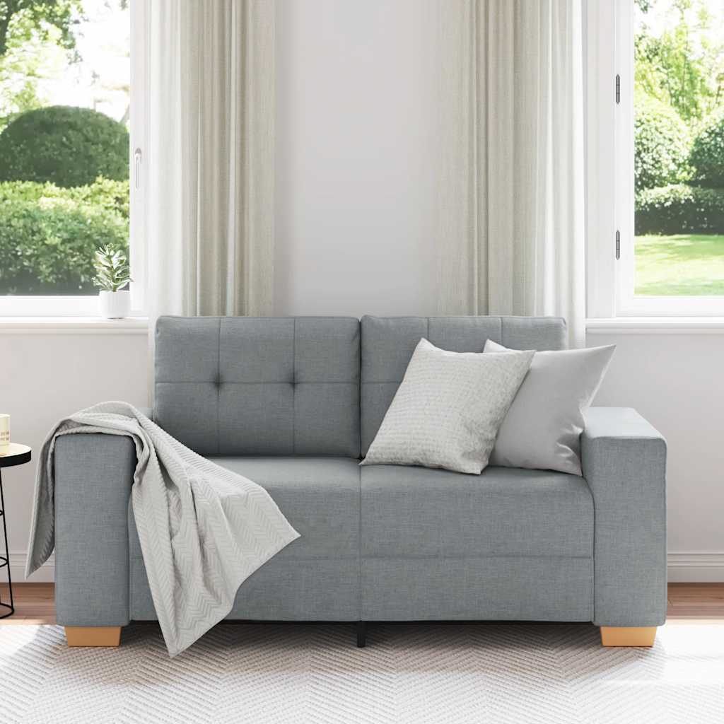 Canapé causeuse gris clair 120 cm tissu - XIOS