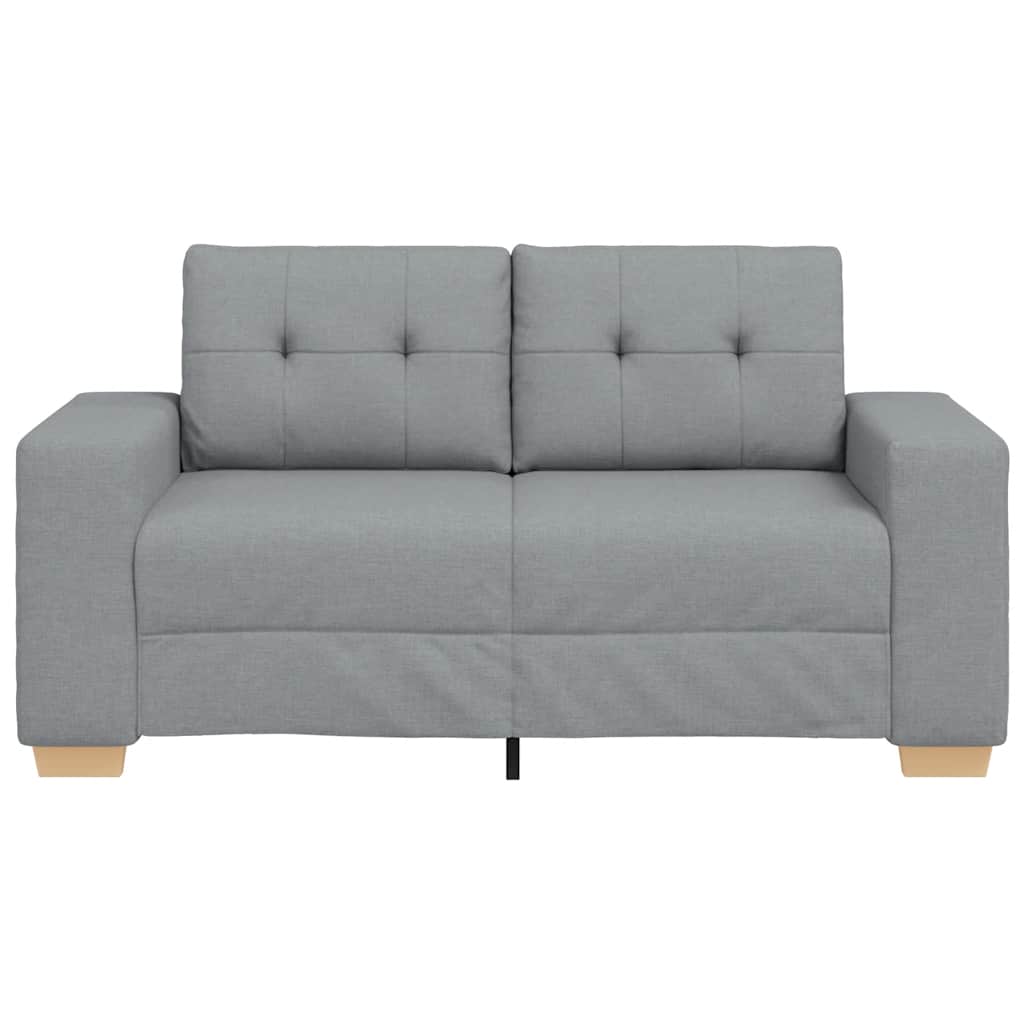 Canapé causeuse gris clair 120 cm tissu - XIOS